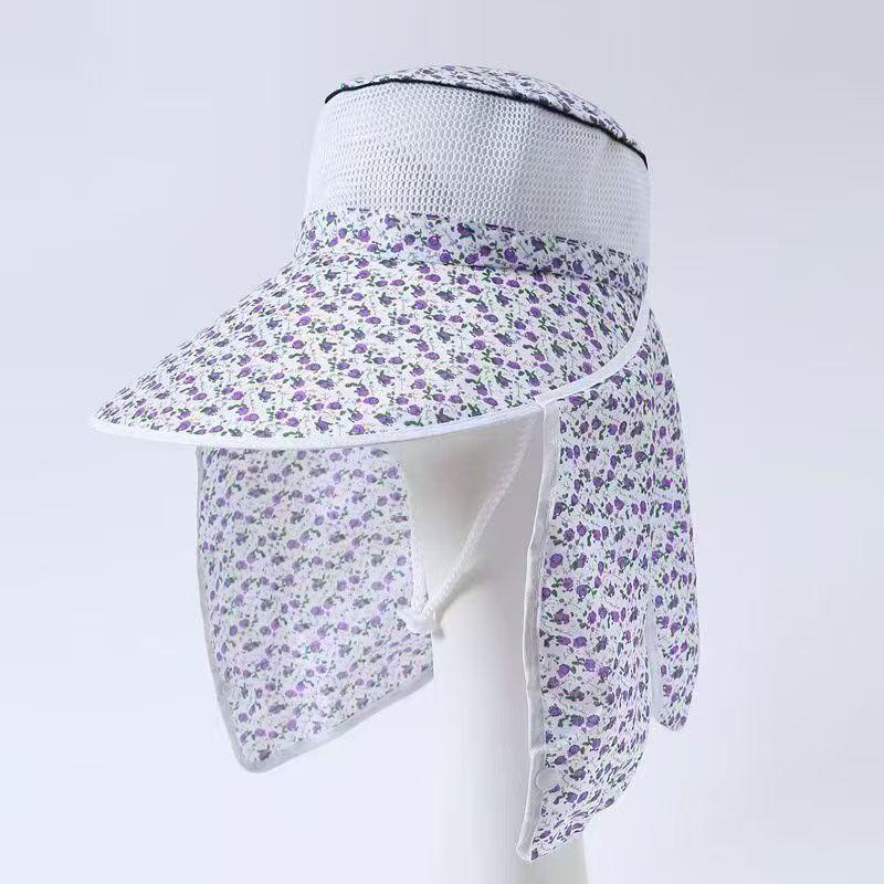 Premium summer sun hat, large brim, UV protection, face cover, shawl, neck protection, sun protection hat, sunshade tea picking women's hat
