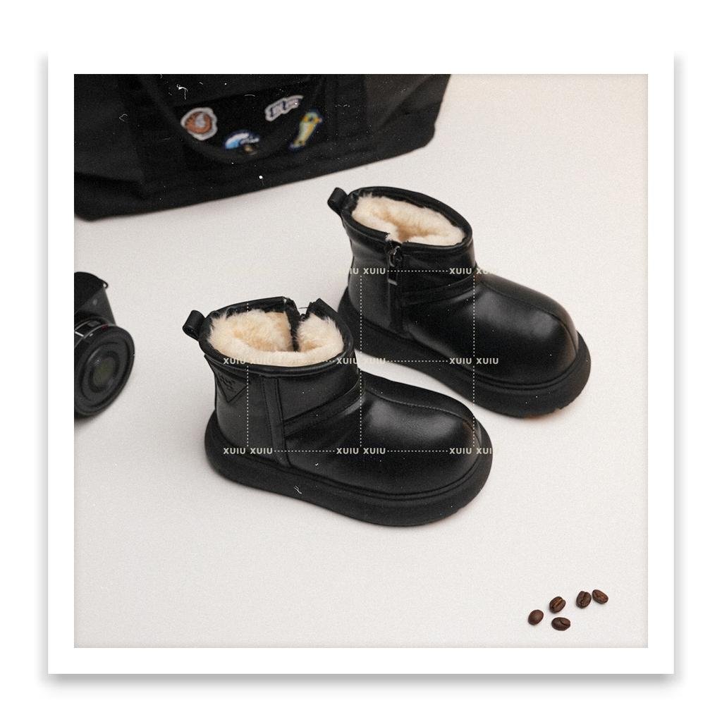 XSHX "Kapibara" Children's Dolphin Snow Boots Side Zipper Thick Fleece Cold Resistant Boys and Girls [Wenzhou Shoes]