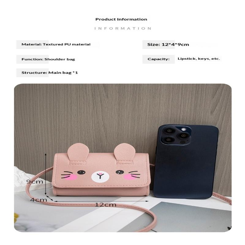 Kids Mini Handbag Cute Pu Shoulder Bag For Girls Princess Coin Purse Wallet