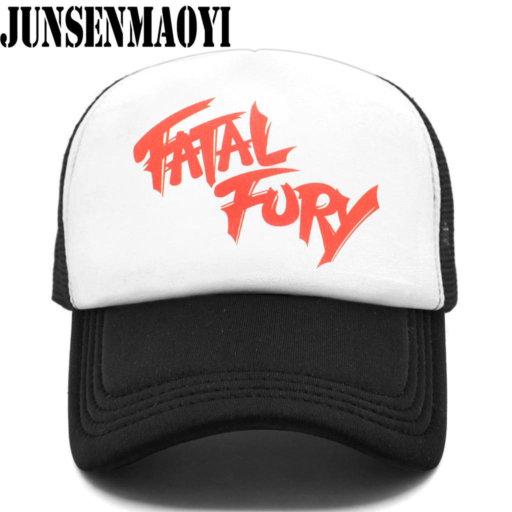 Adult Kids Kid Terry Bogard Cap The King of Fighters FURY FATAL Hat Trucker Cap Cosplay Coser Cap Hat Mesh Caps for Unisex Cosplay