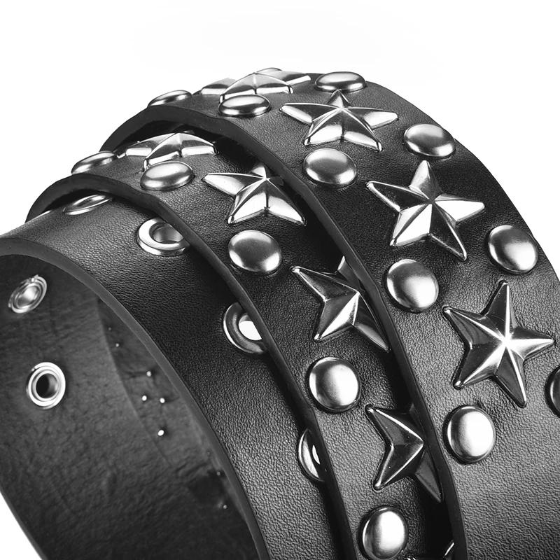 Women's Belt Fashion Pentagonal Star Belt Y2k Belt Camouflage Punk Hiphop Rock Men's Belt Paired With Jeans Belt Pu Leather Belt