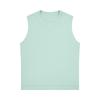 Plus Size Korean Style Sleeveless T-shirt: Summer Cooling, Loose Fit, Solid Color, Underarm Coverage