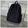 Mochila de Color Sólido Estilo Coreano Para Estudiantes, Mochila Unisex Simple de Gran Capacidad Para Escuela Secundaria y Universidad
