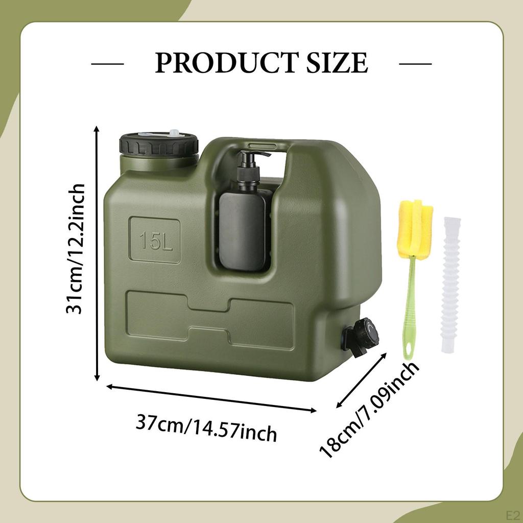 Camping Water Jug Leakproof Bucket With Spigot Hand Soap Dispenser Portable Container Large