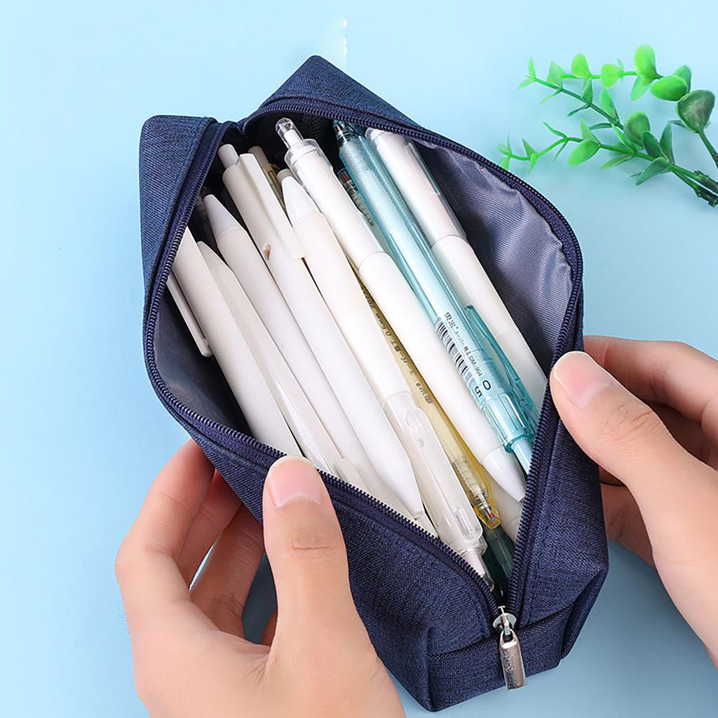 Pencil Cases Bag Stationery Holder Case Storage Box Zipper Pencil Pouch Student School Supplies Storage Pouch Makeup Pouch Purse