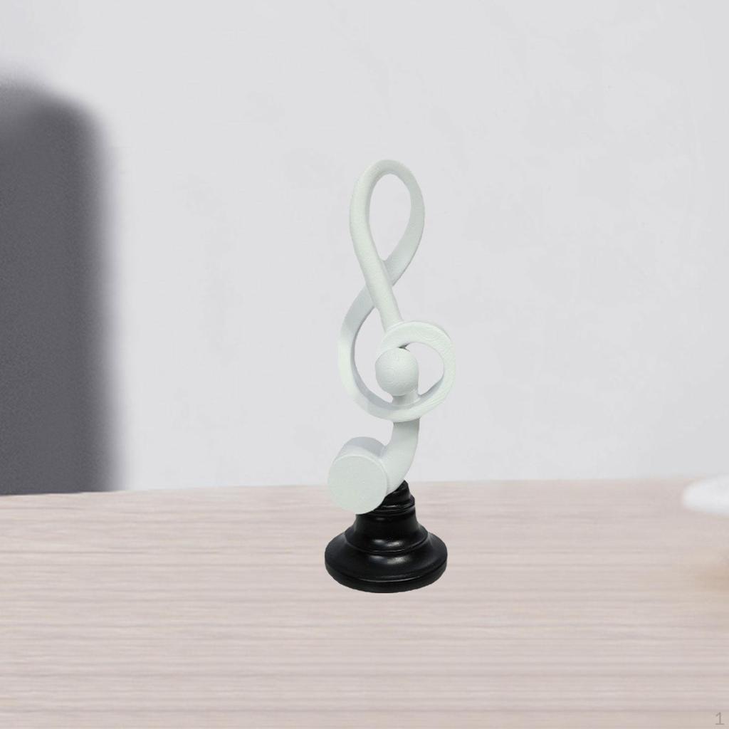 Music Note Statue Decorative Figurine Art Crafts Collectible Table Centerpiece Desktop Ornament for