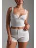 Trendy Women's Knit Sleeveless Vest and Shorts Set - Two-Piece Sporty Casual Lounge Wear.