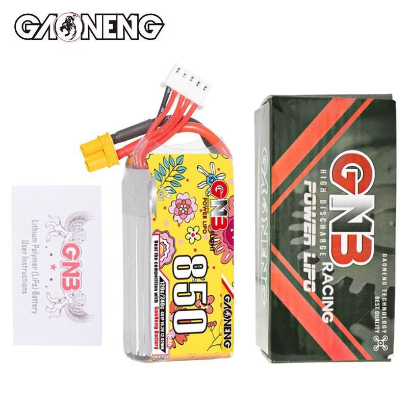 GAONENG 850mAh 4S 120C HV FPV Drone LiPo Battery (CN Version)