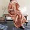 Summer Color Travel Retro Long Skirt Cotton Linen Dress