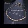 Emmaya Fashion Jewelry Rose Gold Rectangle Zirconia Necklace/Torques For Women Party Gift
