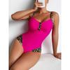 Costume da Bagno Intero Spliced Leopardo per Donna Body Sexy Pezzo Unico Estate Senza Schiena Costumi da Bagno Femminili Nuova Moda Costume da Bagno