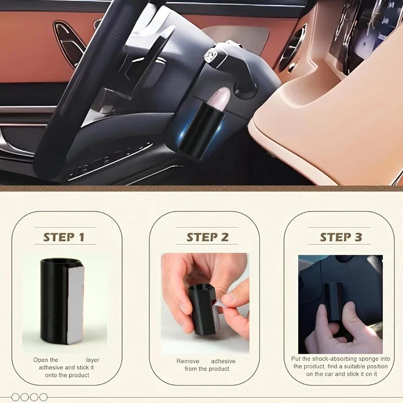 1 Piece Car Lipstick Holder Portable Silicone Small Item Organiser Black for Cosmetics and Accessories Organiser Holder Unisex