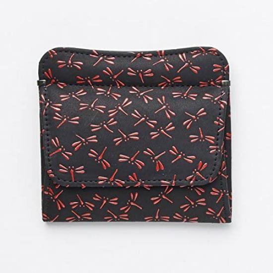 Genuine leather with card coin purse with four sides open background x red Genuine coin leather Respect for the Aged 60th made in Japan delivery