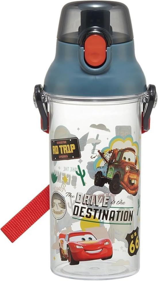 

Skater Water Bottle, 480ml, Disney Cars 24 Design, Plastic Clear Bottle, for Kids, Made in Japan, PSB5TR-A