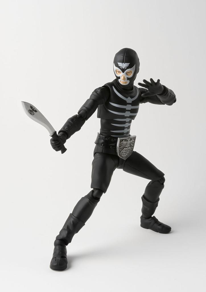 TAMASHII NATIONS Kamen Rider Shocker Combatant 145mm malovaná pohyblivá figurka SHFiguarts (Kost) Cca. ABS a PVC