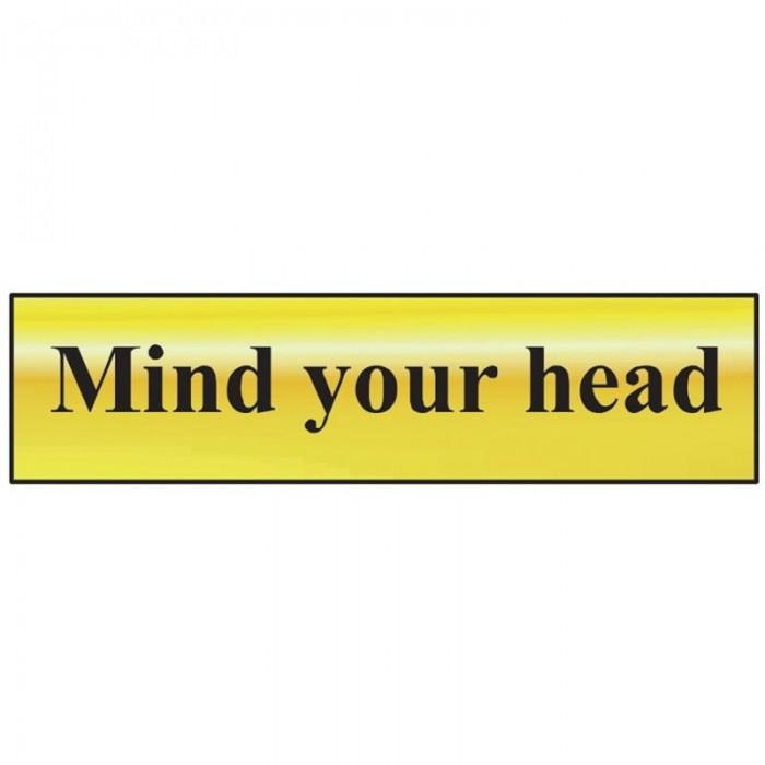 Scan Mind Your Head - Polierter Messingeffekt 200 X 50mm