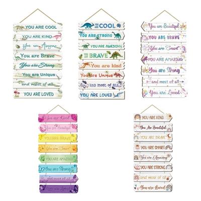 Wooden Hanging Motivational Wall Art Decoration Sign Inspirational Wall Art Decors Inspiring Positive Quotes Wall Decors