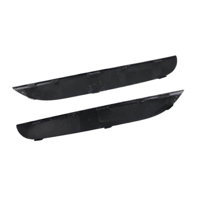 2PCS Gloss/Carbon Black Front Bumper Grill Moulding Trim for BMW 7 Series F01 F02 M Sport 2009 2010 2011 2012 2013 2014 2015
