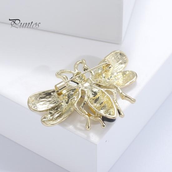 Bee Brooch Pin Sparkling Rustproof Corrosion Resistant Large Insect Brooch Pin Fashion Dress Coat Accessories