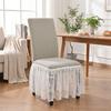 Stretchable Elastic Chair Cover Thickened Full Wrap Stool Cover Chair Cover with Skirt  Home Use