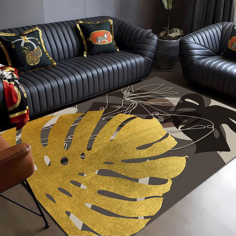 Abstract Flowers Leaves Aesthetic Area Carpets for Home Living Room Kids Bedroom Sofa Doormat Kitchen Floor Rugs Anti-slipDecor