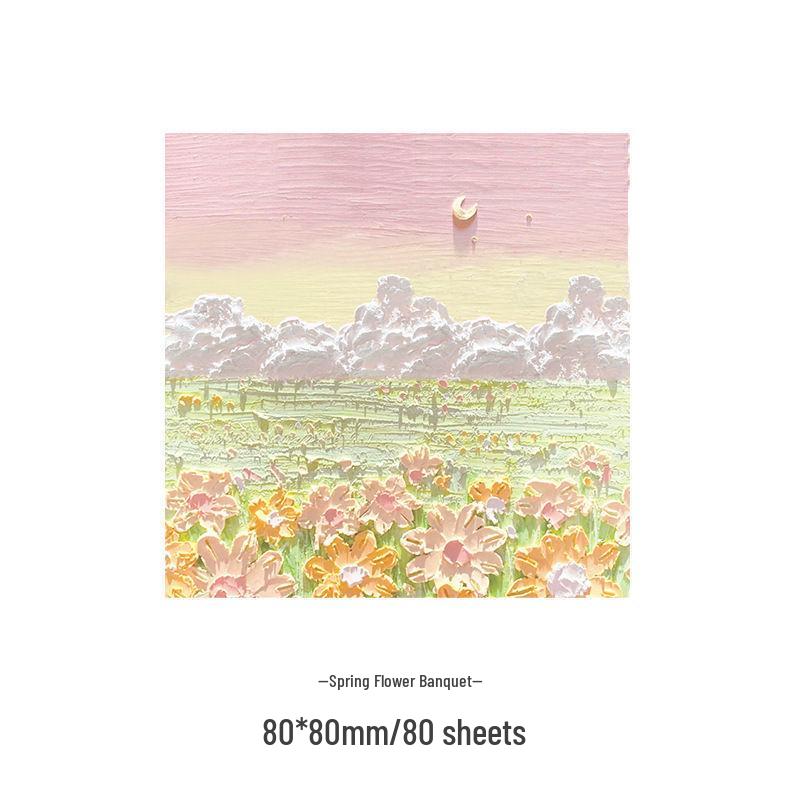 

3D Oil Pastel Sticky Notes: Girly Heart Design