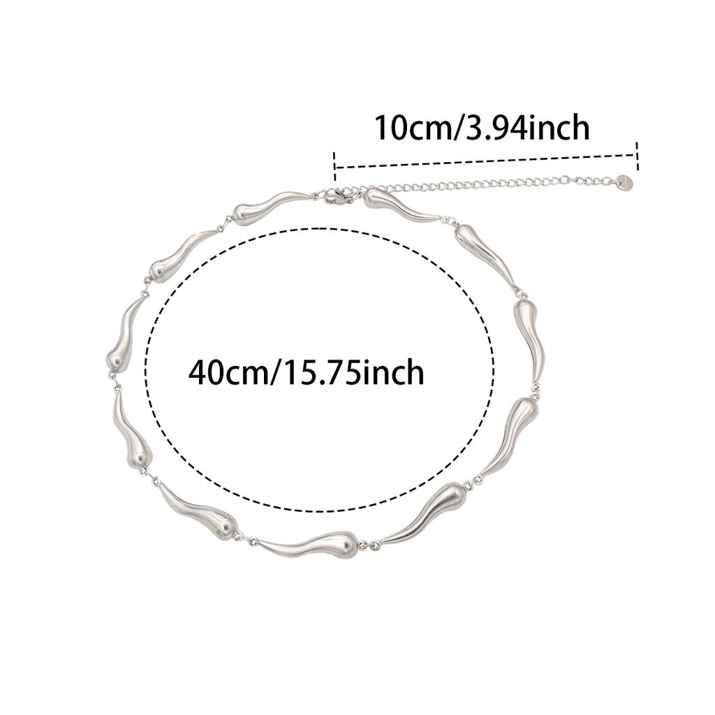 Pepper Shaped Chain Necklace for Women Clavicle Chain 316L Stainless Steel Choker Necklaces Charm Girl Partry Jewelry Gifts