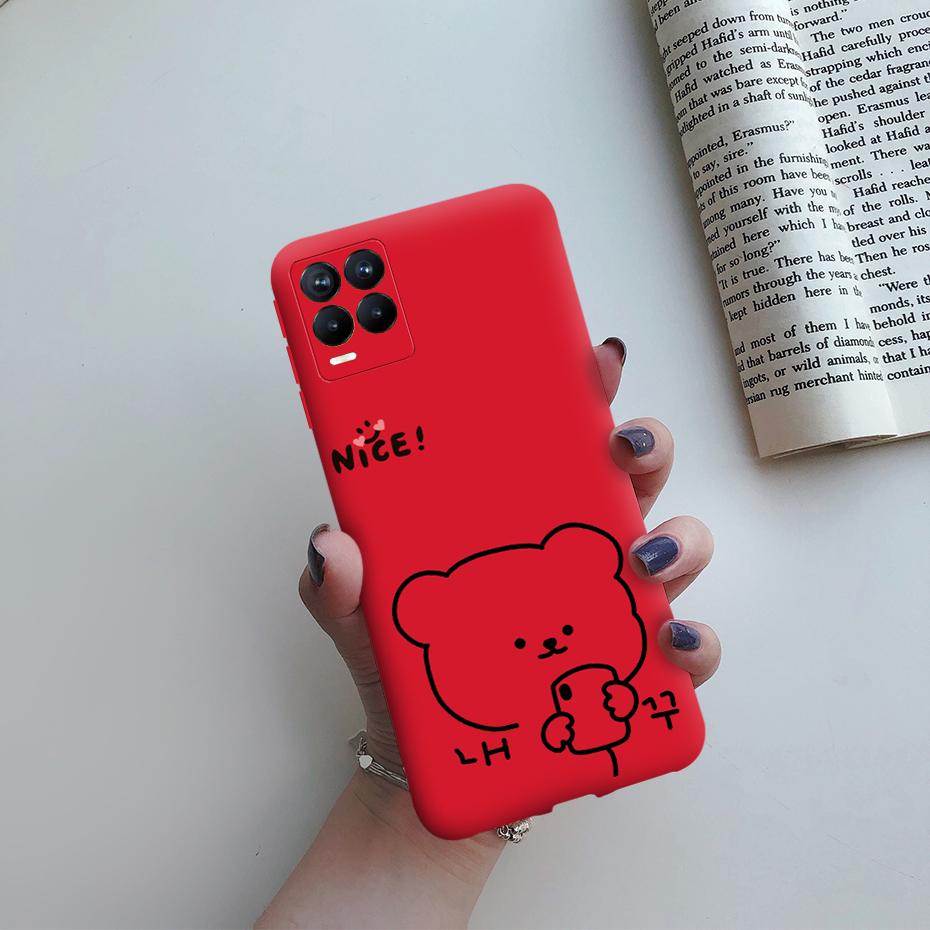 For Oppo Realme 8 Pro Case Cute Painted TPU Silicone Shockproof Soft Back Phone Cover for Realme 8 Pro Global Version 6.4" Case