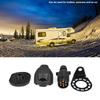 12N 7Pin Trailer Plug Socket Connector Adapter Bracket for Trailer Caravan Towing Towbar Trailer Socket