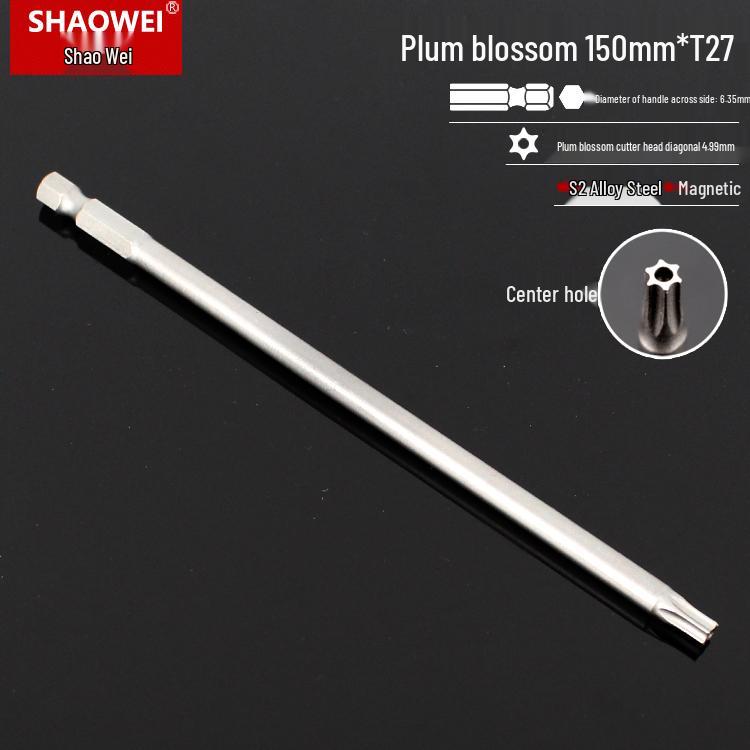 Magnetic 50mm Star Screwdriver & Hex Bit Set for Electric Drills