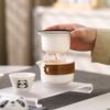 Going out express cup portable travel tea set outdoor portable camping teapot one pot two cups ceramic gift