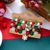 5pcs/set Christmas Series Colorful Beaded Bracelet For Women Santa Claus Snowman Xmas Tree Elastic Beads Bangles New Year Gift