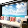3d Blue Sky And White Clouds Photo Wallpaper Beach Seascape Murals Living Room Dining Room Background Wall Murals Decor