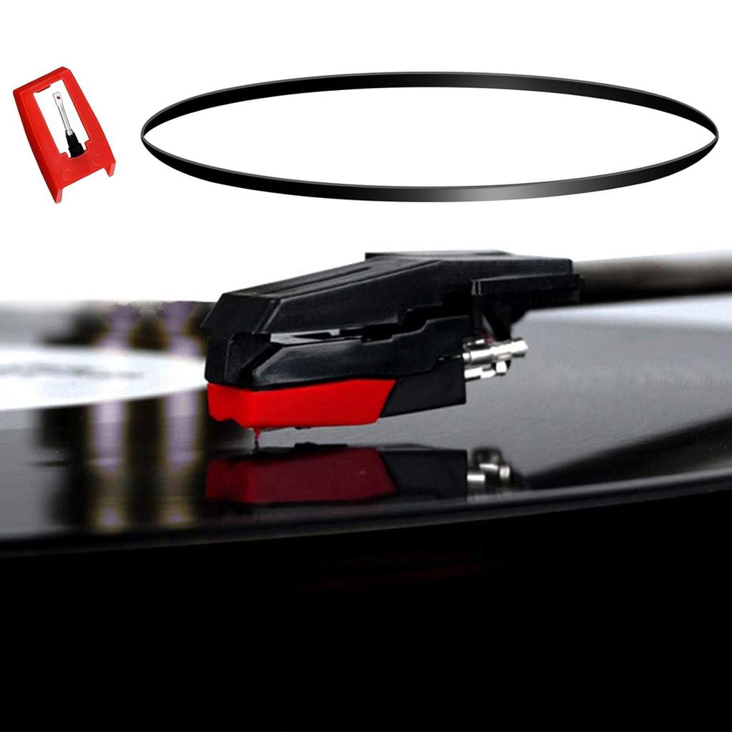 Record Player Belts Rubber Turntable Belts Essential Diamond Styluses Needle Record Player Needle for Record Players