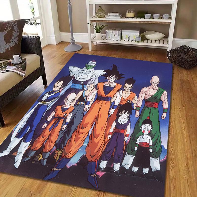 Dragon Ball Pattern Square Carpet,Area Rug,Carpet Rug for Living Room Bedroom Sofa Playroom Decor,Non-slip Floor Mat,Holiday Birthday Gifts