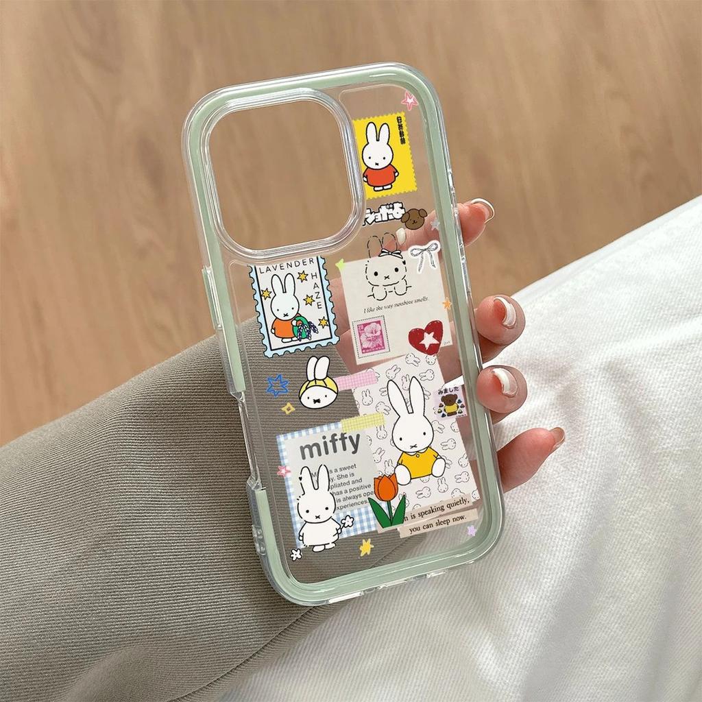 Miffy Rabbit Stamp Sticker for Apple iPhone16/17promax Mobile Phone Case 14/15 Cute 12 Sets 13
