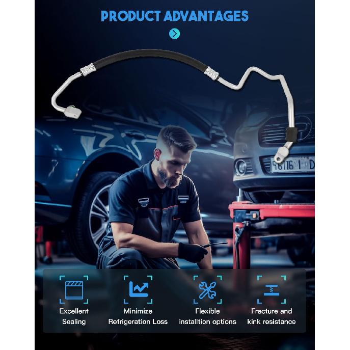 ECCPP A/C Discharge Line Hose Assembly Compressor to Condenser 2002-2006 for Honda CR-V 2.4L