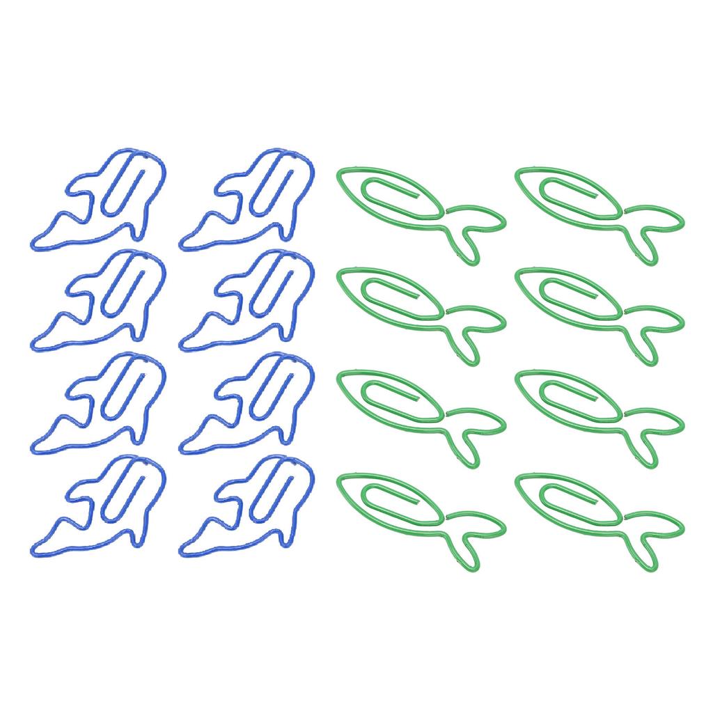 100Pcs Cute Shaped Office Paper Clips Set Lightweight Decorative Lovely Shape Paperclip Clamp for Sc