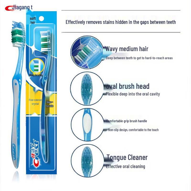 Crest Soft Bristle Colorful Family Toothbrush Set