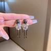 Liquid Metal Stud Earrings for Women Trendy Round Rhinestones Irregular Geometry Earrings Trendy Cute Statement Jewelry
