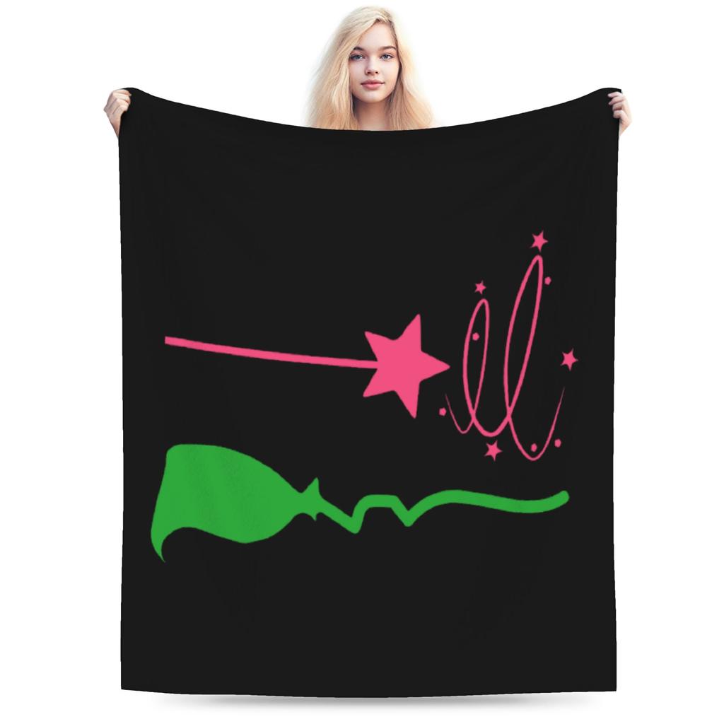 W-Wicked 2 Musical Movie Glinda Elphaba Blanket Warm Soft Street Trend Plush Throw Blanket Flannel Bedspread Bed Cover