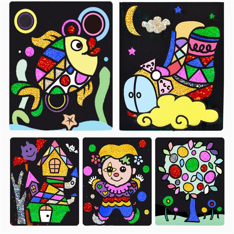 DIY Cartoon Magical Transfer Painting Crafts for Kids Arts and Crafts Toys Children Creative Educational Learning Drawing Toys