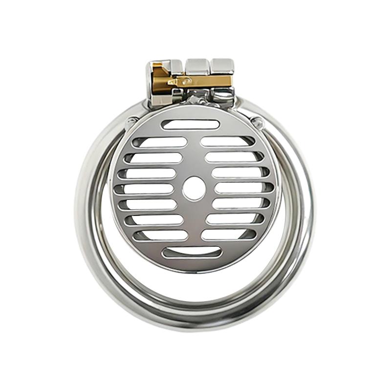 SEXBAY Men's Stainless Steel Chastity Cage with Lock Adult Sex Anti-Off Chastity Belt Three Adjustable Sizes for Sex Play Games