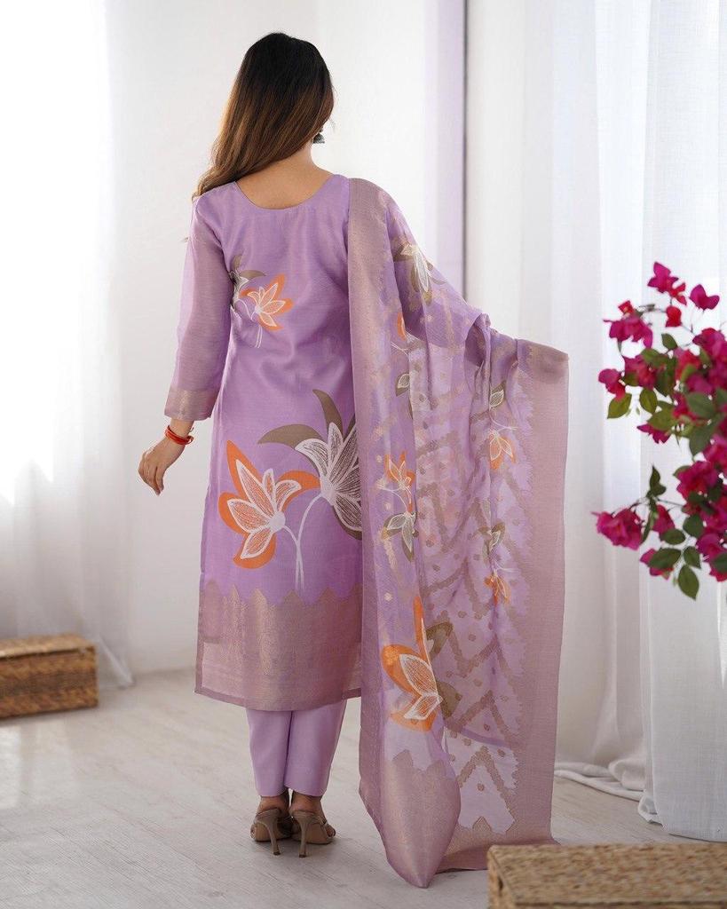 Women Party Wear Designer Kurta Pant Dupatta Set Indian Bollywood Top Tunic Kurti Dress