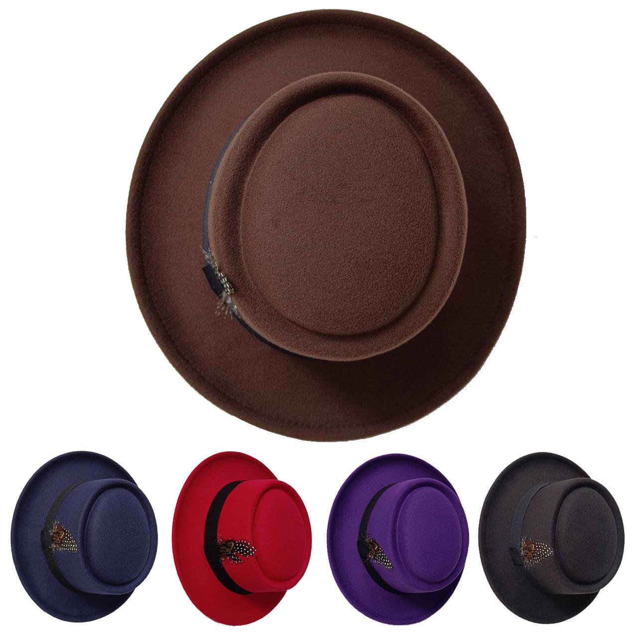 My Extreme Outdoor Activities Men's Black Pork Pie Hat Wide Brimmed Fedora Hat Hamburg Hat Jazz Ribbon Y2k Panama Gang Hat Gentleman Sombrero Hombre 56-58Cm