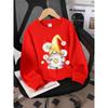 European Sizes Kids' Round-neck Hoodie - Gnome Daisy Bee Hat Garden Spring , Sportswear And Casual Wear, Soft And Comfortable