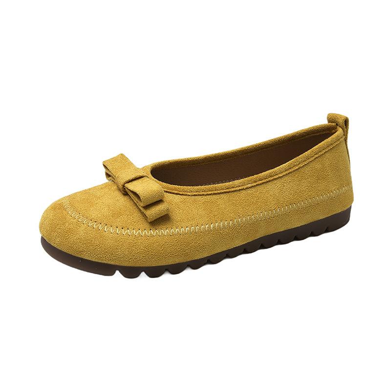 Fashion Women Shoes 2025 New Vintage Bow-knot Round Toe Women's Ballet Shoes Fashion Comfortable Non Slip Soft Sole Casual Flat Shoess