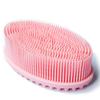 Getmecraft Exfoliating Silicone Body Scrubber Shower Bath Body Brush Easy To Clean, Lathers Well, Eco Friendly (Pink)
