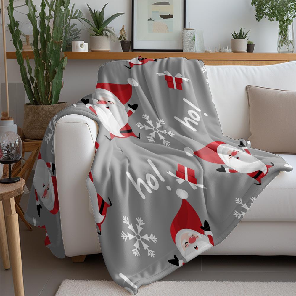 Cozy Throw Blanket Soft Flannel Fleece Warm Home Decor Living Room Bedding Gift Holiday Christmas Pattern Luxury Plush Comfort