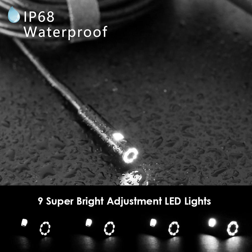 2M Pipeline Endoscope with Dual‑View Split‑Screen Display Industrial Endoscope 1080P 4.3In LCD Color Screen Inspection Endoscope with 9Pcs Led Lights and Ip68 Waterproof Inspection Camera 2M Pipeline Endoscope with Dual‑View Split‑Screen Display Industrial Endoscope 1080P 4.3In LCD Color Screen Inspection Endoscope with 9Pcs Led Lights and Ip68 Waterproof Inspection Camera